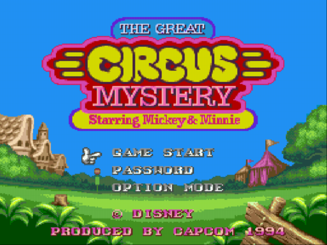 The Great Circus Mystery Starring Mickey and Minnie Title Screen